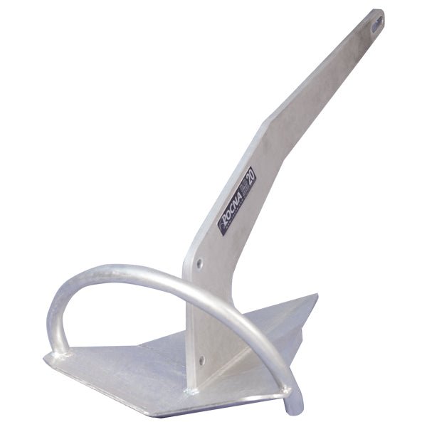 Rocna anker 15kg set fra siden, glavaniseret finish