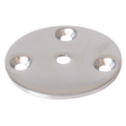 Underplade RF stål fra SeaTec med rund form, Ø58mm, klar til montering.