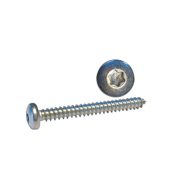 1852 skrue Panhoved 5.5 x 25 A4 Torx set forfra med detaljeret vingemønster.