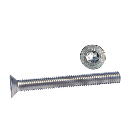 Maskinskrue fra 1852, torx, undersænket i rustfrit stål, 8 x 80 mm