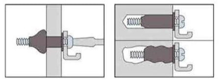 Detailbillede af Rawlplug M4/24 med skruemærker