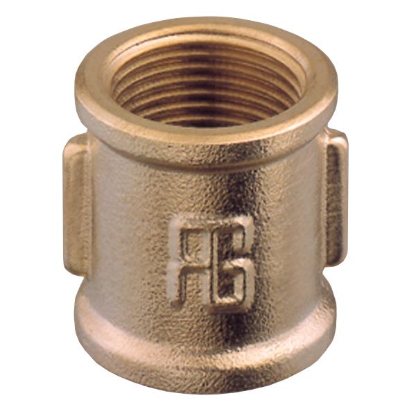 Guidi muffe med indvendigt gevind, 1/4" størrelse, fremstillet i messing.
