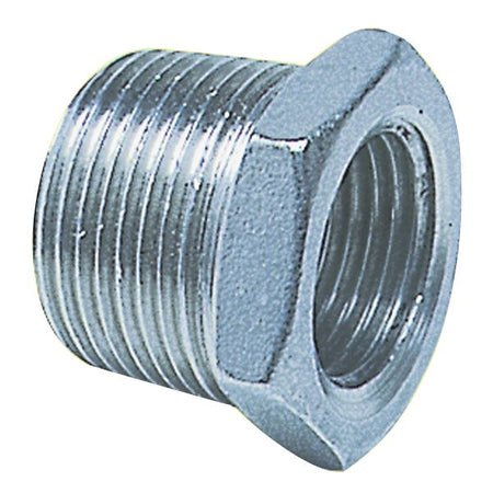 Nippelmuffe 1/2-3/8" RF AISI 316 monteret på et rør i brug