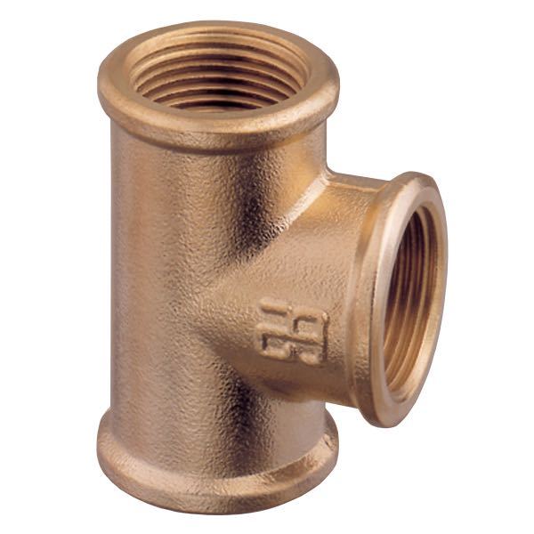 Guidi T-stykke i bronze set fra siden med detaljeret finish