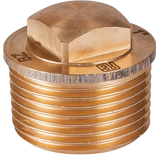 Guidi prop med udvendig gevind i bronze, set fra siden