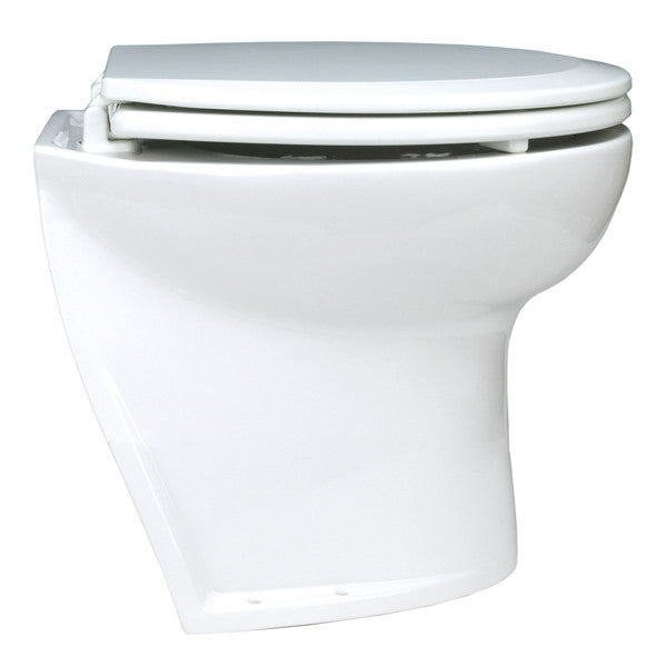 Jabsco deluxe 14" lige bagkant, 12V saltvandspumpe set fra siden