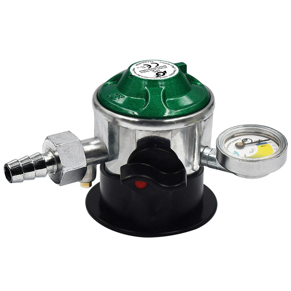 IGT, Gasregler Jumpo click on mit Manometer & Schlauchtülle Ø10