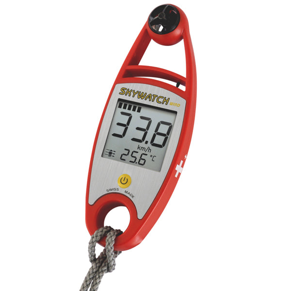 SeaTec, Windmesser handgehalten Skywatch mit Temperatur rot 41×109×17 mm