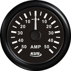 Kus amperemeter i sort, fremhævet med 50Amp shunt til 12/24V installation.