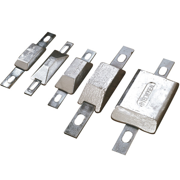 Tecnoseal aluanode set forfra med målene 110×42×24 mm