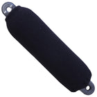 Fendequip fenderovertræk i sort, vist set forfra med mål 76,5x20 cm.