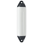 Polyform F01S fender i hvid og sort set forfra