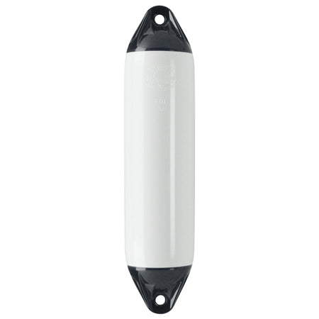 Polyform F5 fender monteret på en båd, i brug