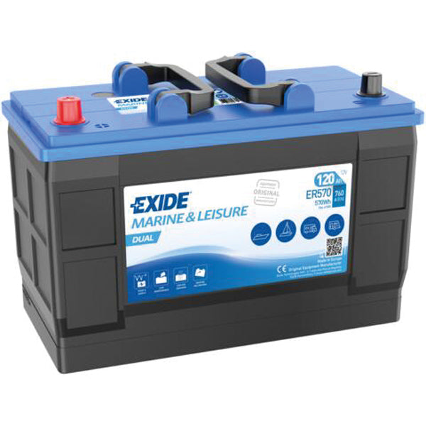 Exide, Batterie Nautilus 120Ah dual 349x175x235 mm