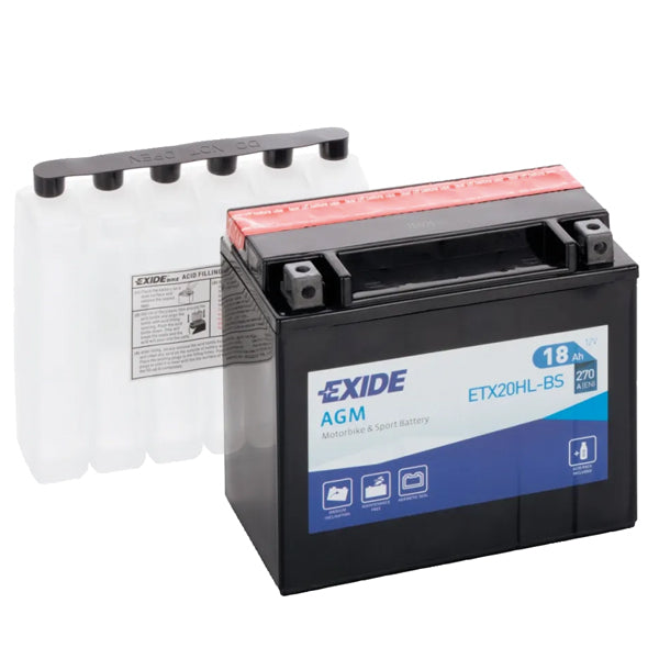 Exide, 12V AGM-Batterie ETX20HL-BS 12 V