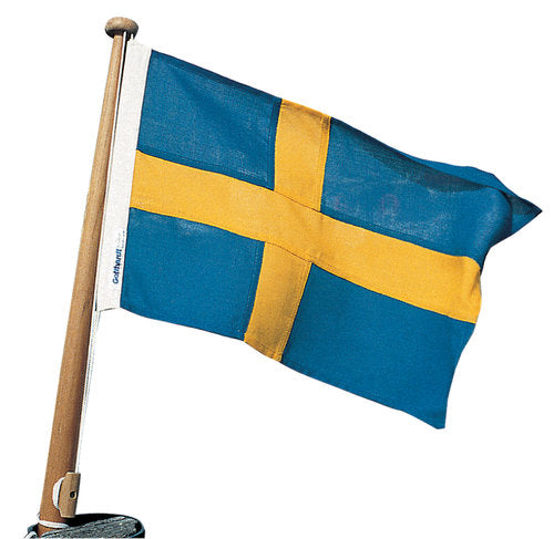 Adela bådflag Sverige i størrelsen 120x75 cm, prydet med de svenske farver