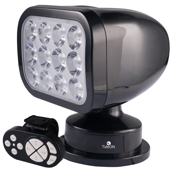 TideOn, SeaTec, TideOn LED-Suchscheinwerfer schwarz mit kabelloser Fernbedienung 10-30 V 170x210 mm