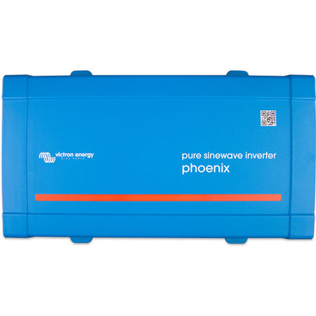 Victron Phoenix inverter set forfra med tydelige tilslutninger.