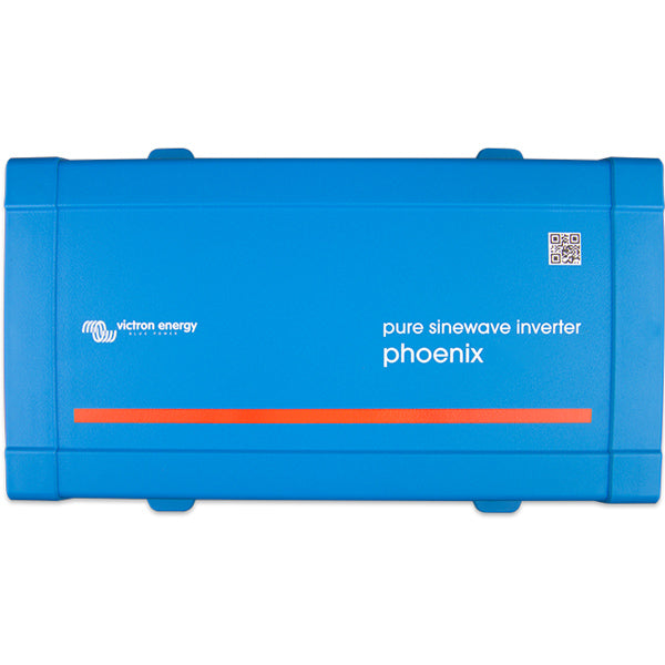 Victron Phoenix inverter set fra siden, med målene H:105 x B:216 x D:305 mm