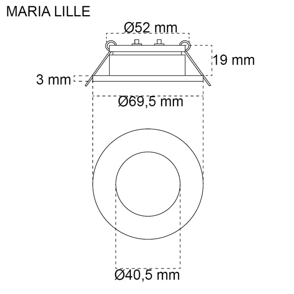 Casolux Maria lille RF stål 3000K 10-32v