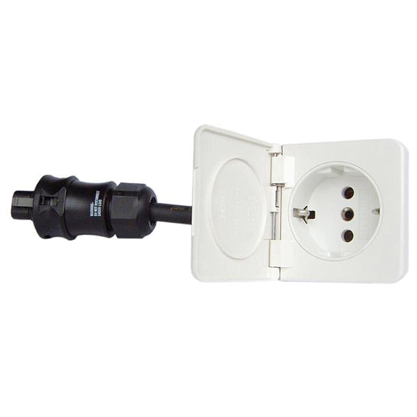 Ratio, SeaTec, Ratio Einbauschuko für Landstrom mit Abdeckung weiß 16A IP44