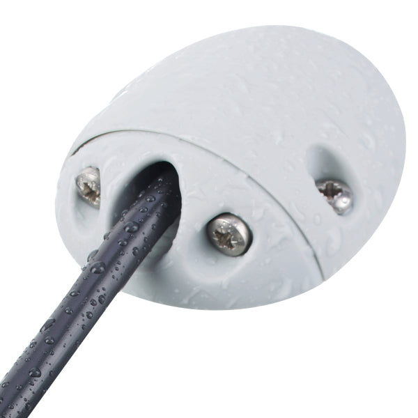SeaTec 90° kabel gennemføring i grå nylon til bådkabel