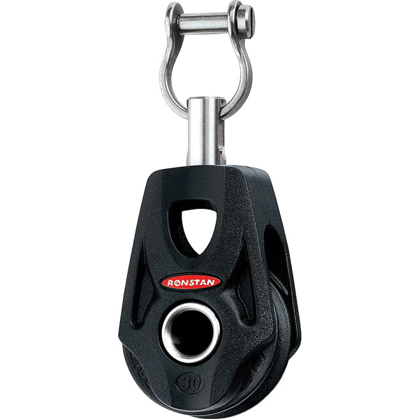 Ronstan, Serie 30 Orbit Einscheibenblock mit Wirbel und Hundsvot-Schäkel