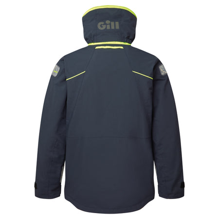 Gill offshore jakke i navy med detaljeret syning og refleksmateriale
