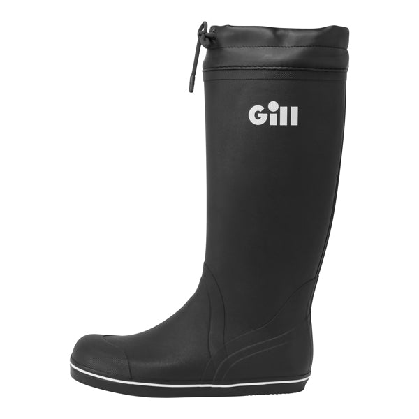 Gill, lang sort gummistøvle str. 39 set forfra