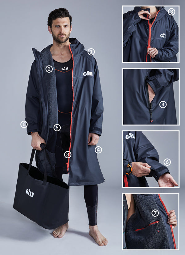 Gill, 5024 Aqua Parka jakke, i flot blå farve