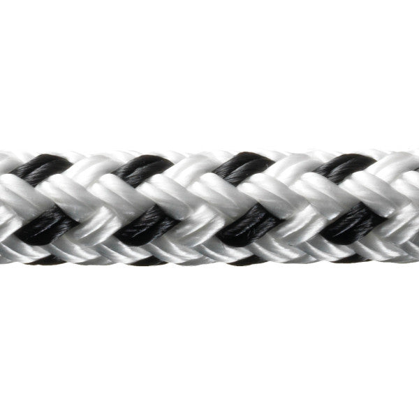 Robline, Rio Festmacherleine 10mm Weiß/Schwarz 1 mtr