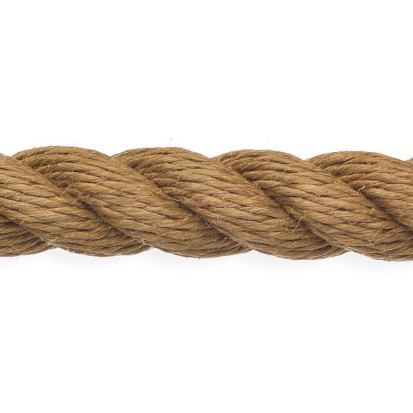 Robline Trad-Tex 12mm brun snor lagt pænt på en bordflade