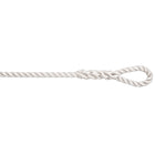 Robline twisted fenderline i hvid, 8mm tykkelse, 2m lang, set forfra.