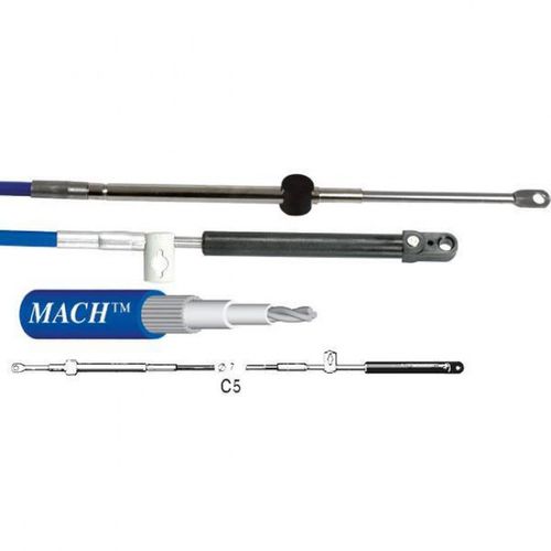 Ultraflex kontrolkabel mach5 2,75 m set fra siden med smooth finish