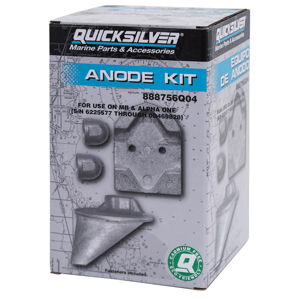 Quicksilver, 888756Q04 Aluminium-Anodensatz für MerCruiser MR- und Alpha One