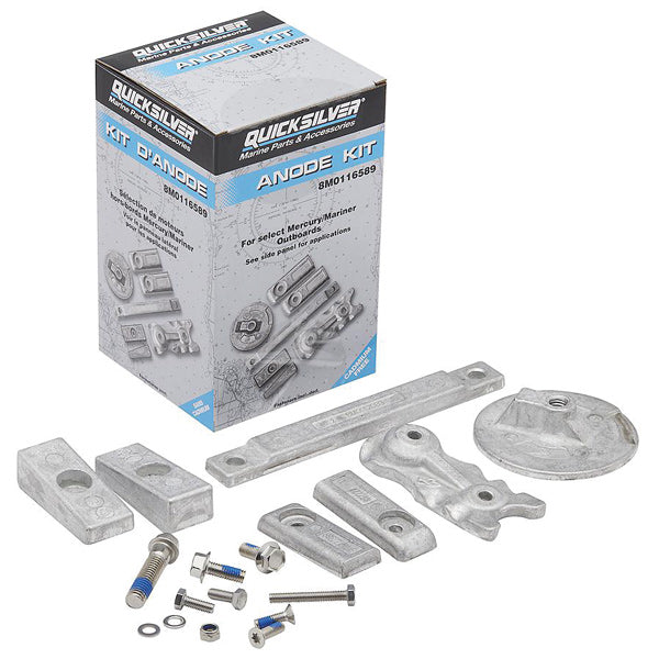 Quicksilver, 8M0116589 Spiegel- und Getriebegehäuse-Aluminium-Anodensatz