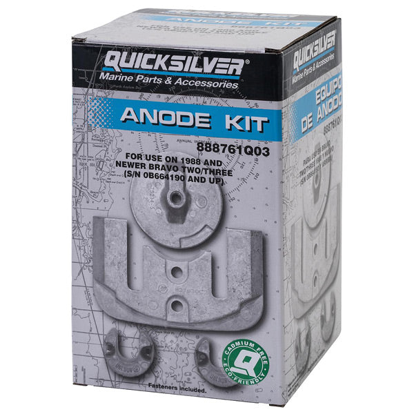 Quicksilver, 888761Q03 Aluminium-Opfersatz für MerCruiser Bravo II und III Antriebe