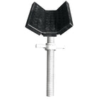 Kurvet topplade til bådstøtte, 40 cm, set fra siden
