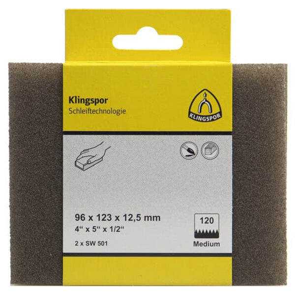 Klingspor, SeaTec, Klingspor Schleifschwämme P120 123×96 mm 2 Stk