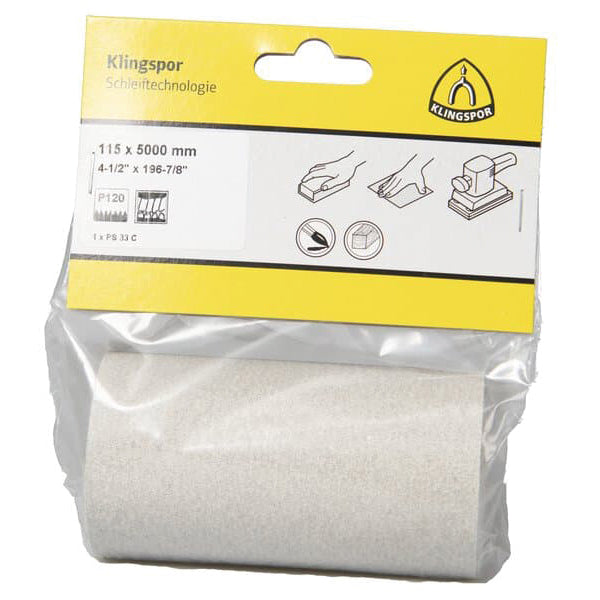 Klingspor, SeaTec, Klingspor Schleifrolle PS33 P120 11,5 cm x 5 meter