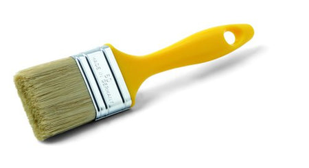 Flad pensel fra SeaTec med kunststofskaft, 30mm bredde, set fra siden.