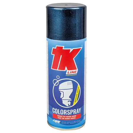 TK Line spraymaling i hånd, klar til at male motordelen.