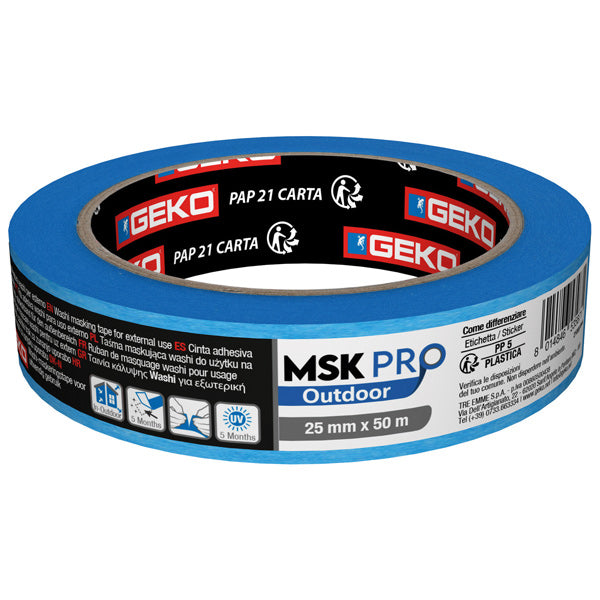 Geko, SeaTec, Geko Pro Outdoor blaues Abklebeband 5 mdr UVR 25mm X 50M