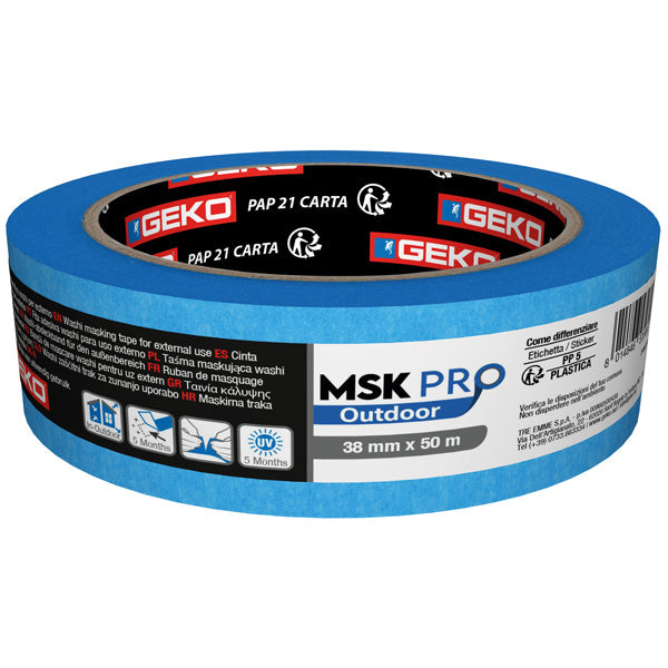 Geko, SeaTec, Geko Pro Outdoor blaues Abdeckband 5 mdr UVR 50mm X 50M