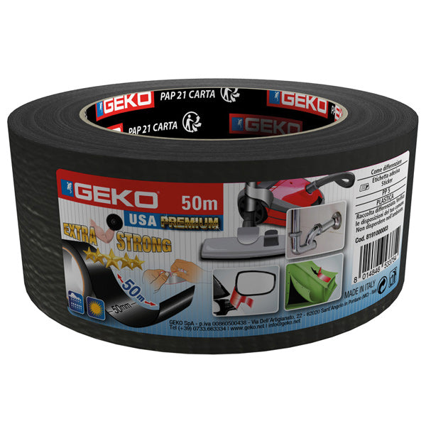 Geko, Premium Repair tape Gaffa schwarz 50 mm x 50 m