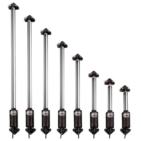Lenco 8" hatch lift gasdæmper set fra siden, klar til montering.