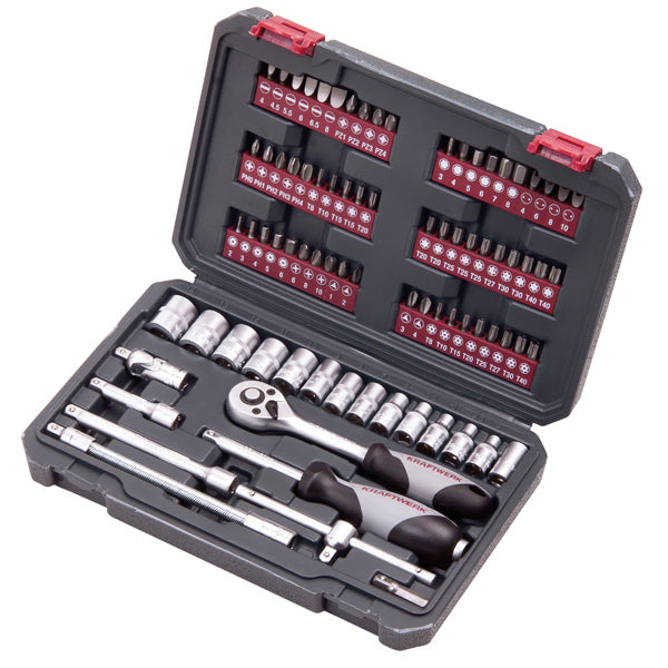 SeaTec, Kraftwerk Steckschlüsselsatz Basic-Line 82 Teile 1/4" 4 -14mm