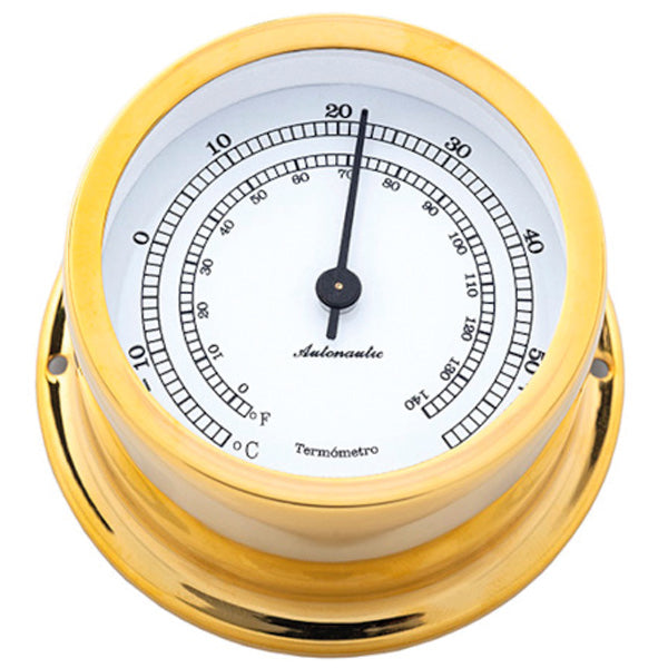 AutoNautic, SeaTec, Autonautic minor 72 Thermometer Ø72/50 mm vergoldetes Messing