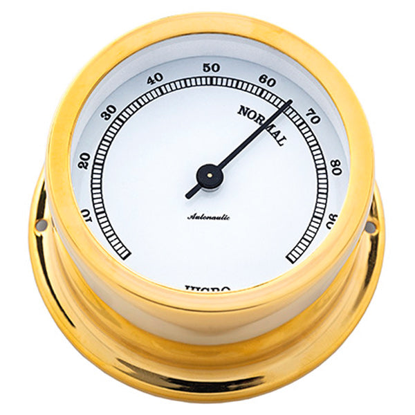 AutoNautic, SeaTec, Autonautic minor 72 Hygrometer Ø72 mm vergoldetes Messing