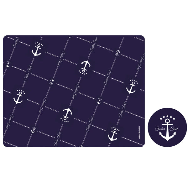 Marine Business, Sailor PVC Platzset und Untersetzer 6 Stk 45x30 cm